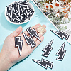 30Pcs Lightning Bolt Polyester Computerized Embroidery Iron on Patches PATC-HY0001-64-3