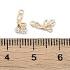 Brass Micro Pave Clear Cubic Zirconia Pendants KK-K351-46E-G-3