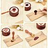 Brass Wax Seal Stamp with Rosewood Handle AJEW-WH0412-0330-3