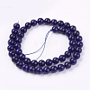 Dyed Natural Lapis Lazuli Bead Strands G-R173-8mm-01-2