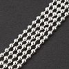 304 Stainless Steel Ball Chains Multi-strand Bracelet for Women BJEW-G669-11S-3