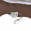304 Stainless Steel Cuff Rings for Women RJEW-F195-02P-2