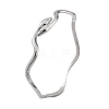 304 Stainless Steel Cuff Bangles for Women LS-BJEW-Z078-09P-1