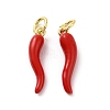 Rack Plating Brass Enamel Charms X-KK-C008-20G-04-1