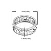 Hollow Out Flower Brass Micro Pave Clear Cubic Zirconia Finger Rings FS-WGD1340-03-2