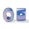 UV Plating Rainbow Iridescent Acrylic Beads OACR-C012-01C-3