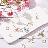  8Pcs 8 Style Rainbow & Cloud & Heart Enamel Dangle Leverback Earrings for Women HJEW-NB0001-35-3