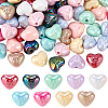 80Pcs AB Color Plated Opaque Acrylic Beads OACR-SP0002-45A-1