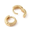 Rack Plating Brass Micro Pave Clear Cubic Zirconia Hoop Earrings for Women EJEW-G394-08A-G-2
