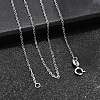 Anti-Tarnish Rhodium Plated 925 Sterling Silver Necklaces STER-M034-32A-2