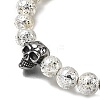 Halloween Electroplate Natural Lava Rock Bracelets BJEW-JB12332-03-3