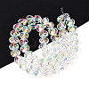 Electroplate Transparent Glass Beads Strands EGLA-B012-AB11-2