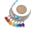 Gemstone Pendant Necklaces NJEW-MZ00032-3