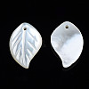 Natural White Shell Pendants SSHEL-S258-100C-3