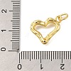 Hollow Heart Rack Plating Brass Pendants Charms KK-I716-15G-3