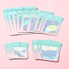 60Pcs 5 Styles Rectangle Glitter Holographic PVC Resealable Packaging Bags ABAG-FS0001-14B-9