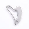 Tarnish Resistant 304 Stainless Steel Open Heart Pendants LS-STAS-I094-17P-2