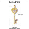 Brass Micro Pave Cubic Zirconia Pendants CU-OY002-05G-01-2