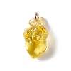 Transparent Resin Pendants RESI-E028-01G-07-2