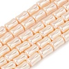 Electroplate Opaque Glass Imitation Pearl Beads Strands EGLA-H113-07B-1