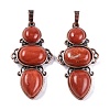 Natural Red Jasper Pendants G-Q158-04-09-1