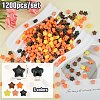 1200Pcs 5 Colors Opaque Acrylic Beads MACR-SZ0001-88-2