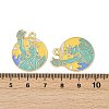 Alloy Enamel Pendants ENAM-V001-02B-G-3