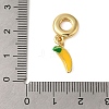 Rack Plating Brass Yellow Enamel Fruit European Dangle Charms KK-P279-36G-3