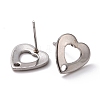 Non-Tarnish 201 Stainless Steel Stud Earring Findings STAS-K241-17P-2