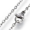 304 Stainless Steel Pendant Necklaces NJEW-L150-04-4