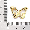 Rack Plating Brass Micro Pave Cubic Zirconia Pendants KK-Z071-79G-02-3