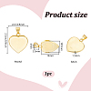 1Pc Heart 925 Sterling Silver Pendant Cabochon Settings STER-PH0004-20-2
