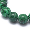 Synthetic Malachite(Dyed) Bead Stretch Bracelets BJEW-K212-B-031-3