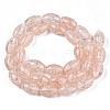 Transparent Crackle Glass Beads Strands GLAA-S192-B-010F-2