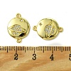 Eco-Friendly Brass Micro Pave Cubic Zirconia Connector Charm KK-A204-17G-3