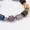 Lava Rock Beaded Bracelets BJEW-D325-04-2