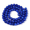 Dyed Natural Mashan Jade Round Beads Strands G-T139-6mm-67E-3