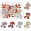 24Pcs 6 Colors Rack Plating Alloy Rhinestone Pendants FIND-FS0004-99-1