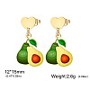 304 Stainless Steel Stud Dangle Earrings WG2FA29-02-1