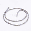 Opaque Solid Color Glass Bead Strands GLAA-F076-A07-2