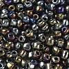 6/0 Electroplated Metallic Colours Round Glass Seed Beads X-SEED-A009-4mm-602-2