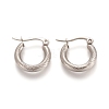 Non-Tarnish 304 Stainless Steel Geometric Hoop Earrings STAS-D171-16C-P-1