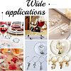 100Pcs 2 Colors 316 Surgical Stainless Steel Wine Glass Charms Rings STAS-UN0028-95B-6