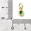 Brass Cubic Zirconia Charms KK-G554-02A-06-3
