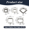 125Pcs 5 Styles Tibetan Style Alloy Bead Frame FIND-PH0026-71-4