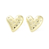 Heart Rack Plating Brass Micro Pave Cubic Zirconia Studs Earrings for Women EJEW-B047-01G-2