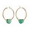 Heart Natural Stone Beads Earrings for Girl Women EJEW-JE04638-6