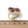Natural Quartz Cuff Rings RJEW-M076-06G-02-3