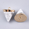 Electroplate Natural Howlite Pendants G-S344-50H-2