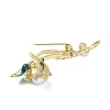 Magnolia Flower Alloy Enamel Lapel Pin Brooches JEWB-C059-02G-2